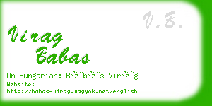 virag babas business card